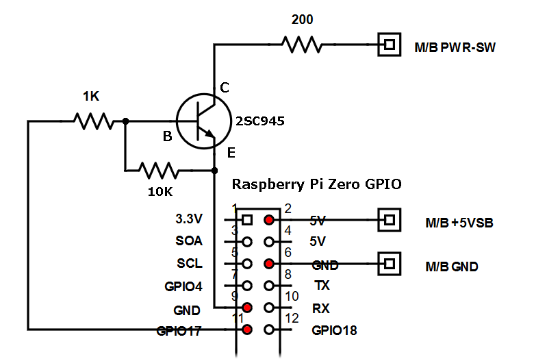 Raspberry Pi で Pc の電源ボタンを押す Pukiwiki